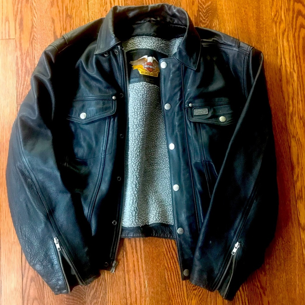 Vintage Harley Davidson leather